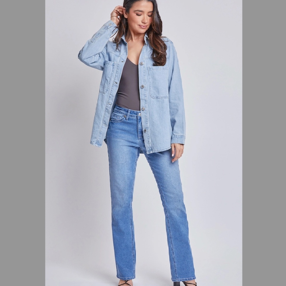 NWT - Oversized Denim Shirt - Denim Shacket - Light Wash - M, L, XL